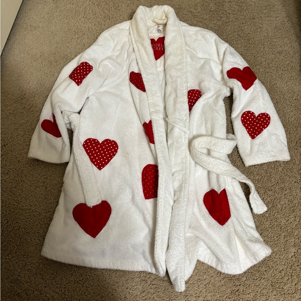 Rare Victoria’s Secret Country cotton robe. Sweet, with heart pattern! Med/lg.